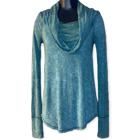 We The Free | Green Cosmo Tie Dye Cowl Neck Top OB546687 M - Picture 4 of 8
